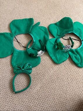 St. Patrick’s Day Green Shamrock Kids Costume Headbands